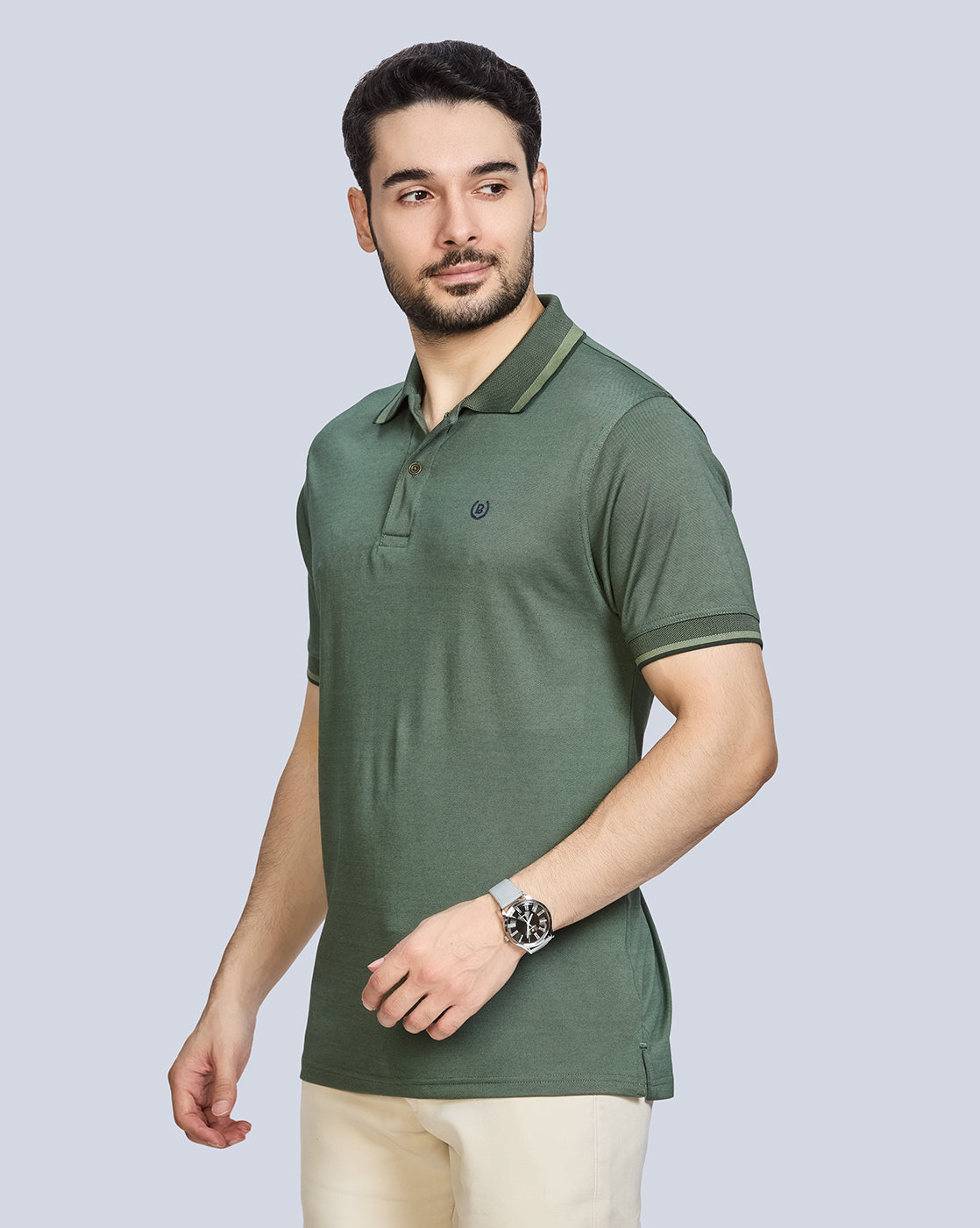 Interlock Polo Neck T-Shirt