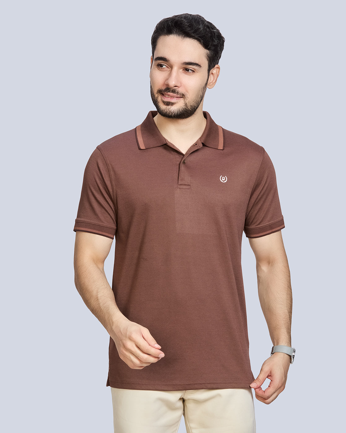 Interlock Polo Neck T-Shirt