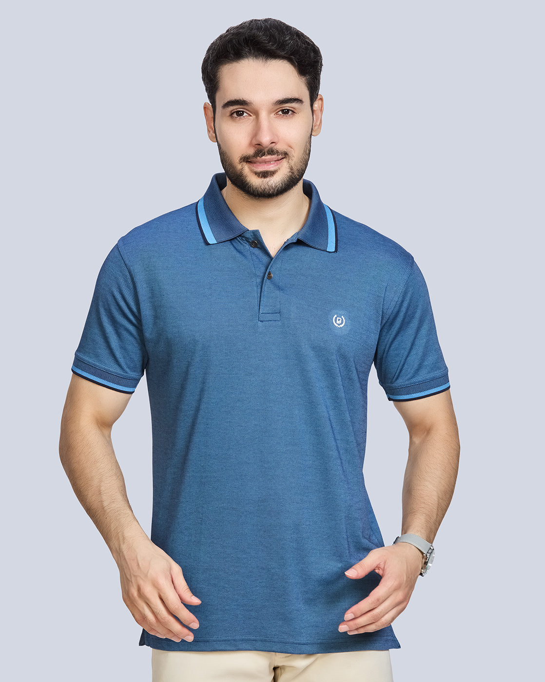 Interlock Polo Neck T-Shirt