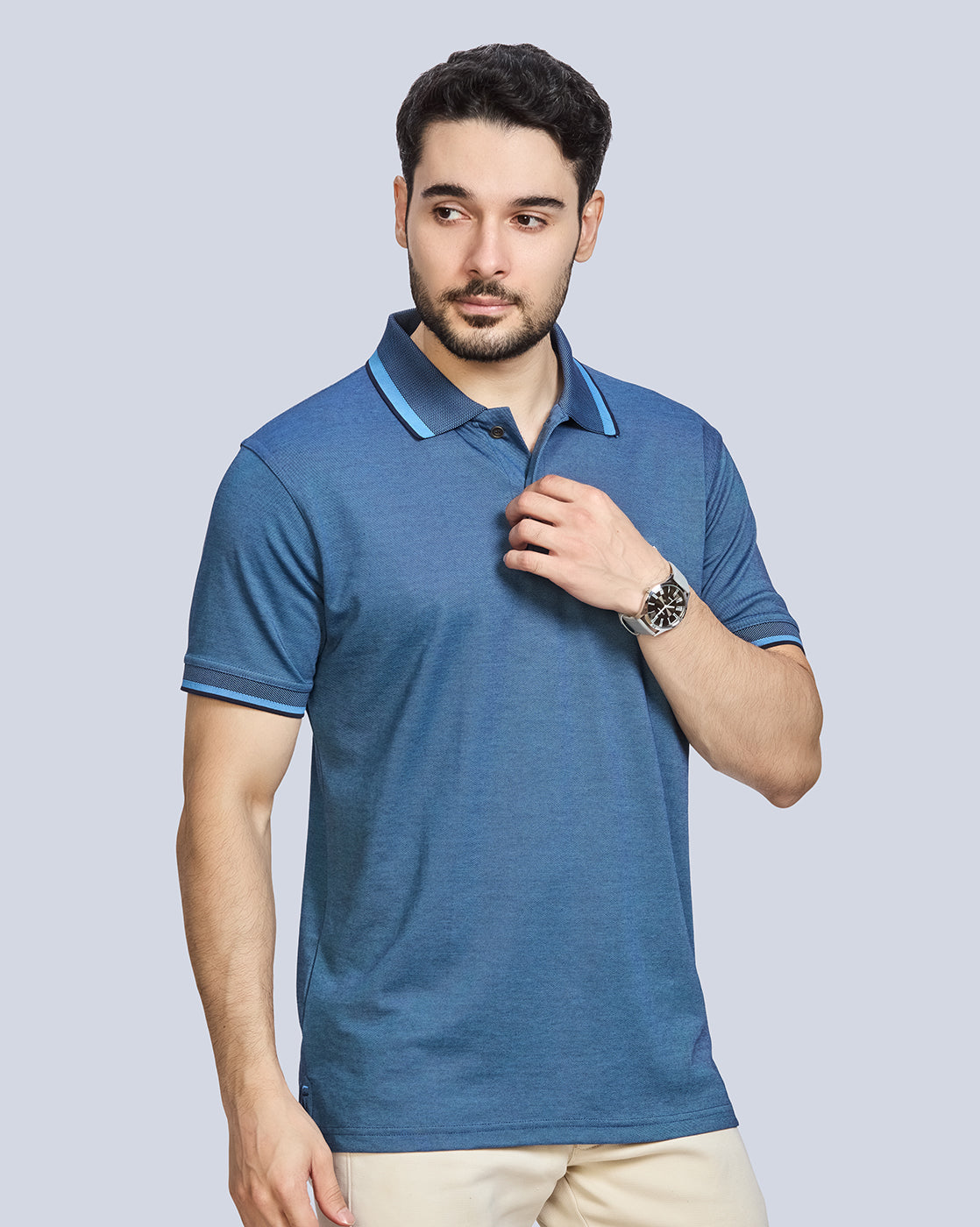 Interlock Polo Neck T-Shirt