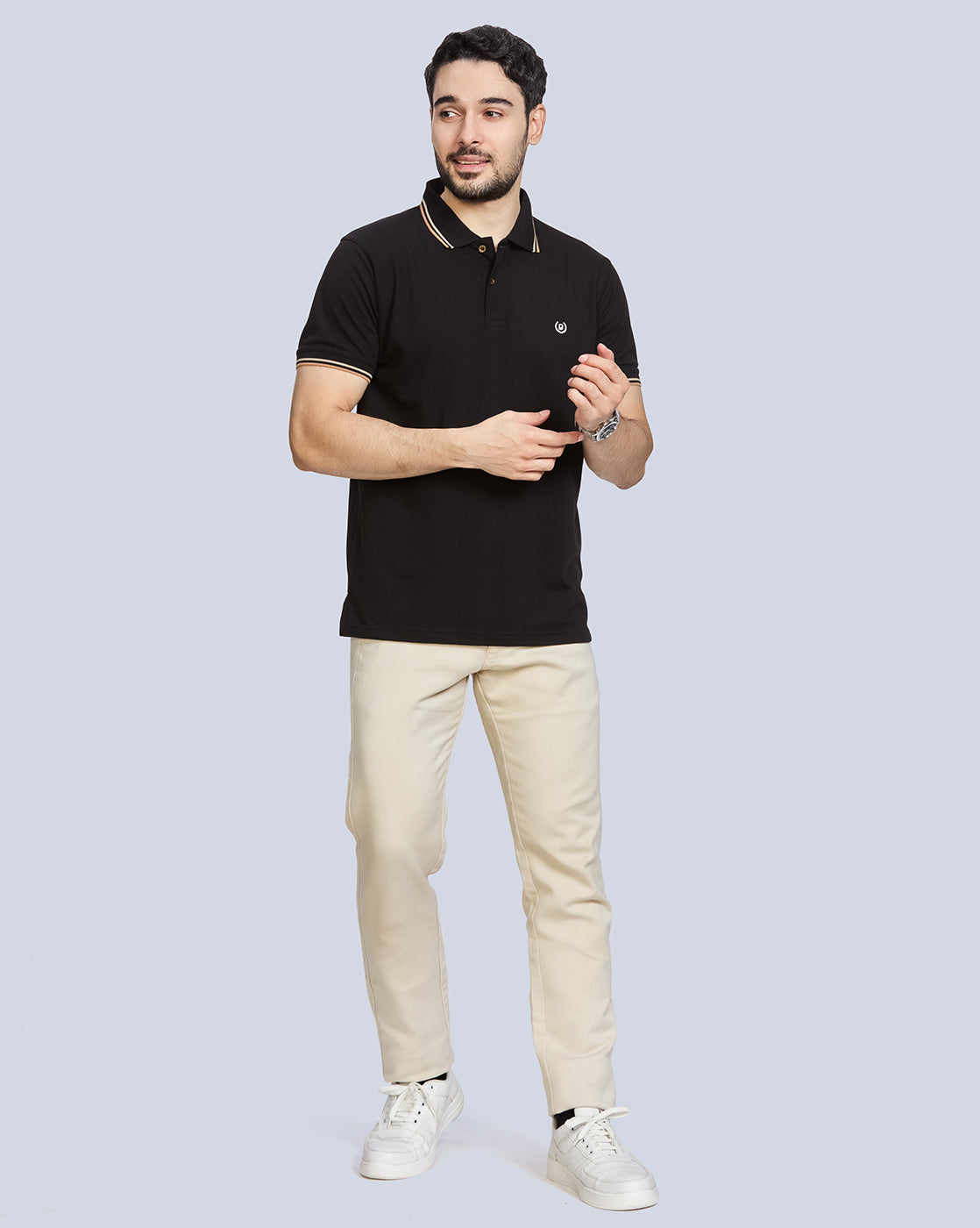 Polo Neck T-Shirt Without Pocket