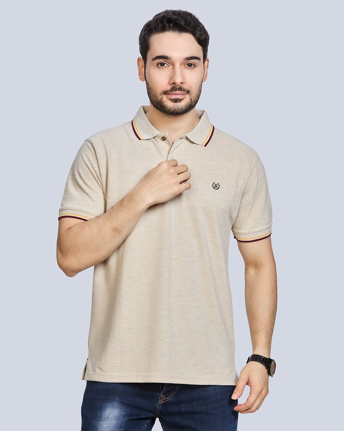 Polo Neck T-Shirt Without Pocket