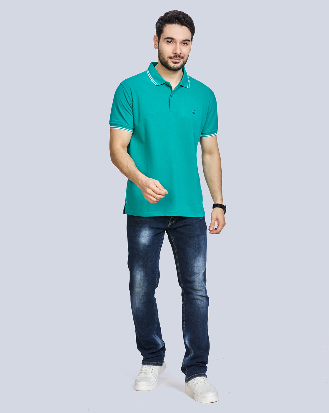 Polo Neck T-Shirt Without Pocket