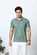 Printed Polo Neck T-Shirt