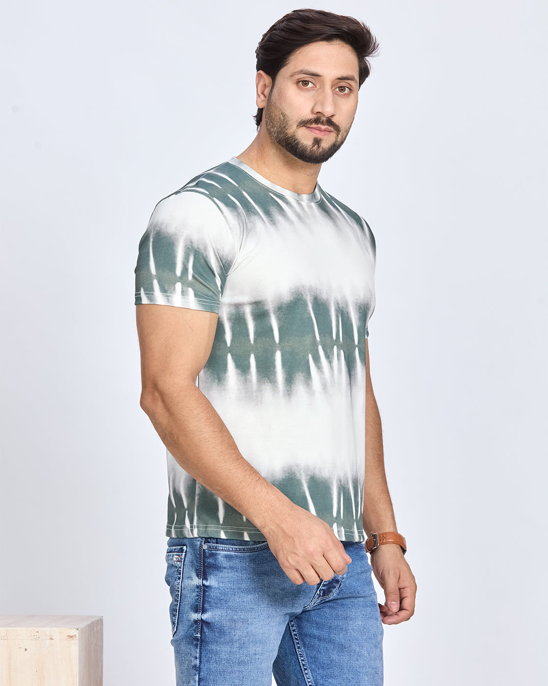 Dye Printed Round Neck T-Shirt