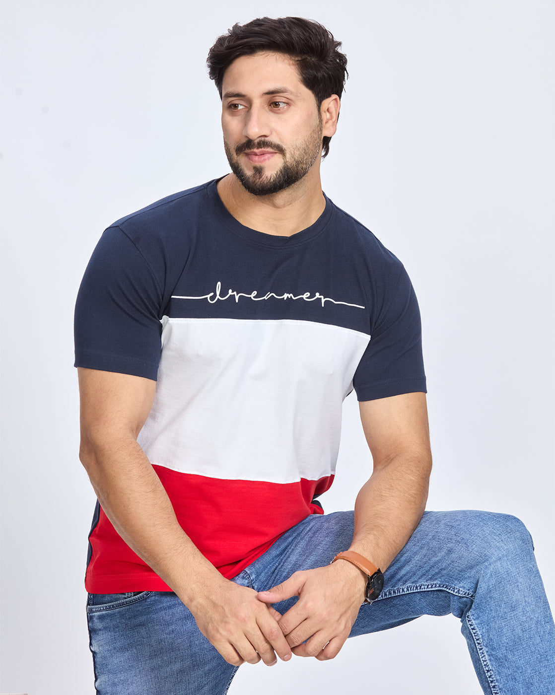 Navy Blue Round Neck T-Shirt