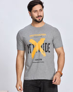 Grey Graphic Printed Round Neck T-Shirt