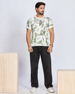 White Graphic Printed Round Neck T-Shirt