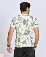 White Graphic Printed Round Neck T-Shirt