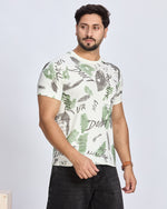 White Graphic Printed Round Neck T-Shirt