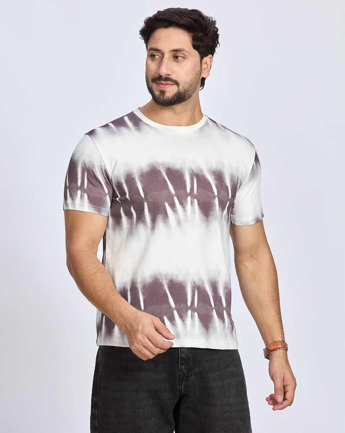 Dye Printed Round Neck T-Shirt