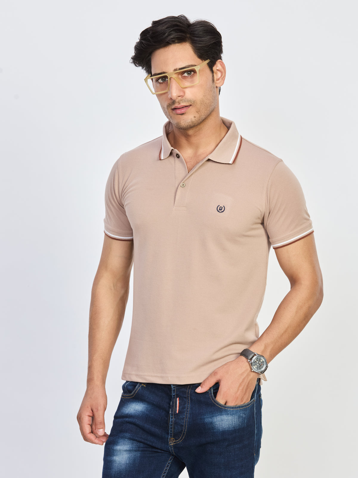 Polo Neck T-shirt Without Pocket