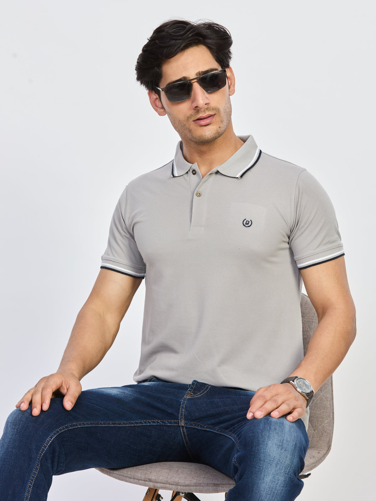 Polo Neck T-shirt Without Pocket