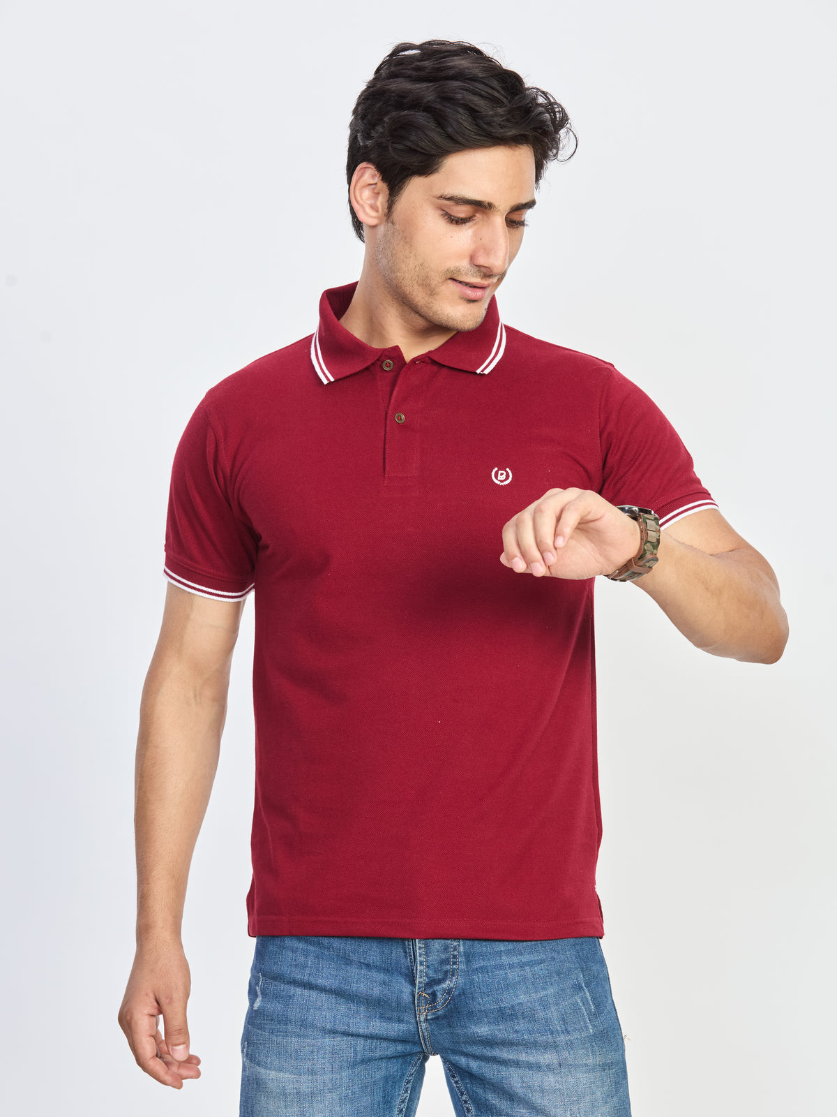 Polo Neck T-shirt Without Pocket