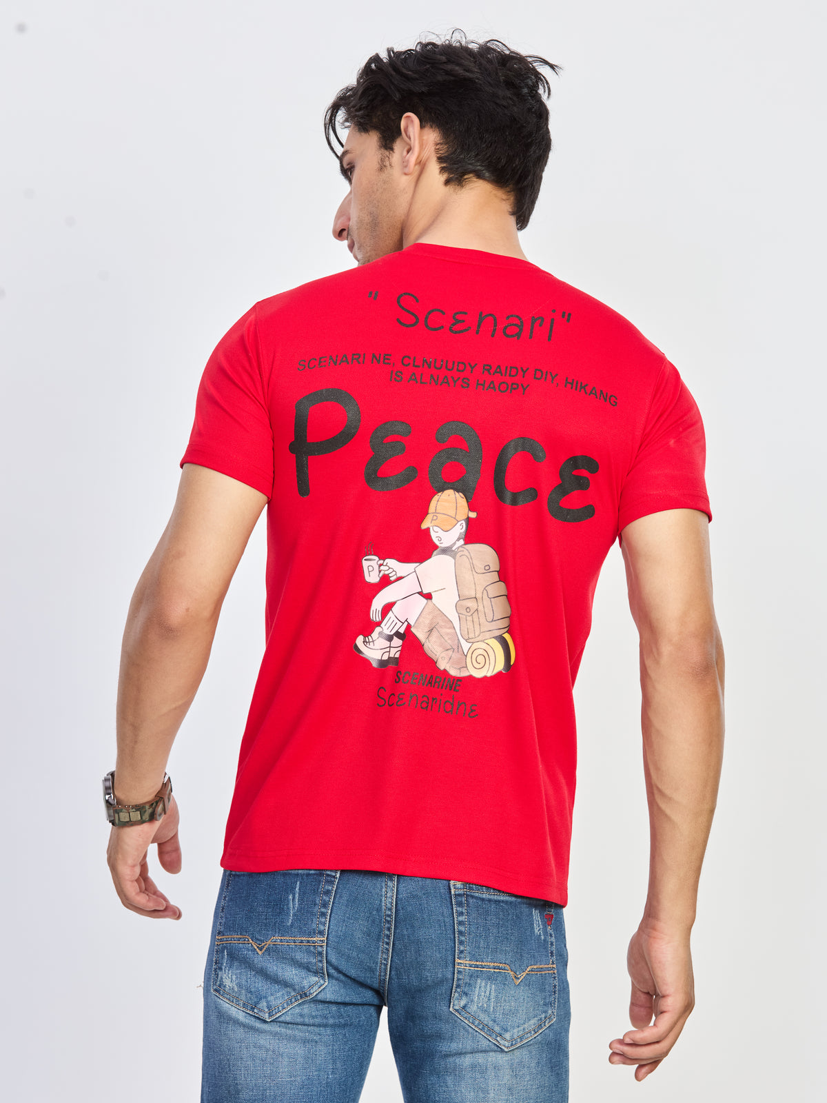 Red Premium Cotton Round Neck T-Shirt