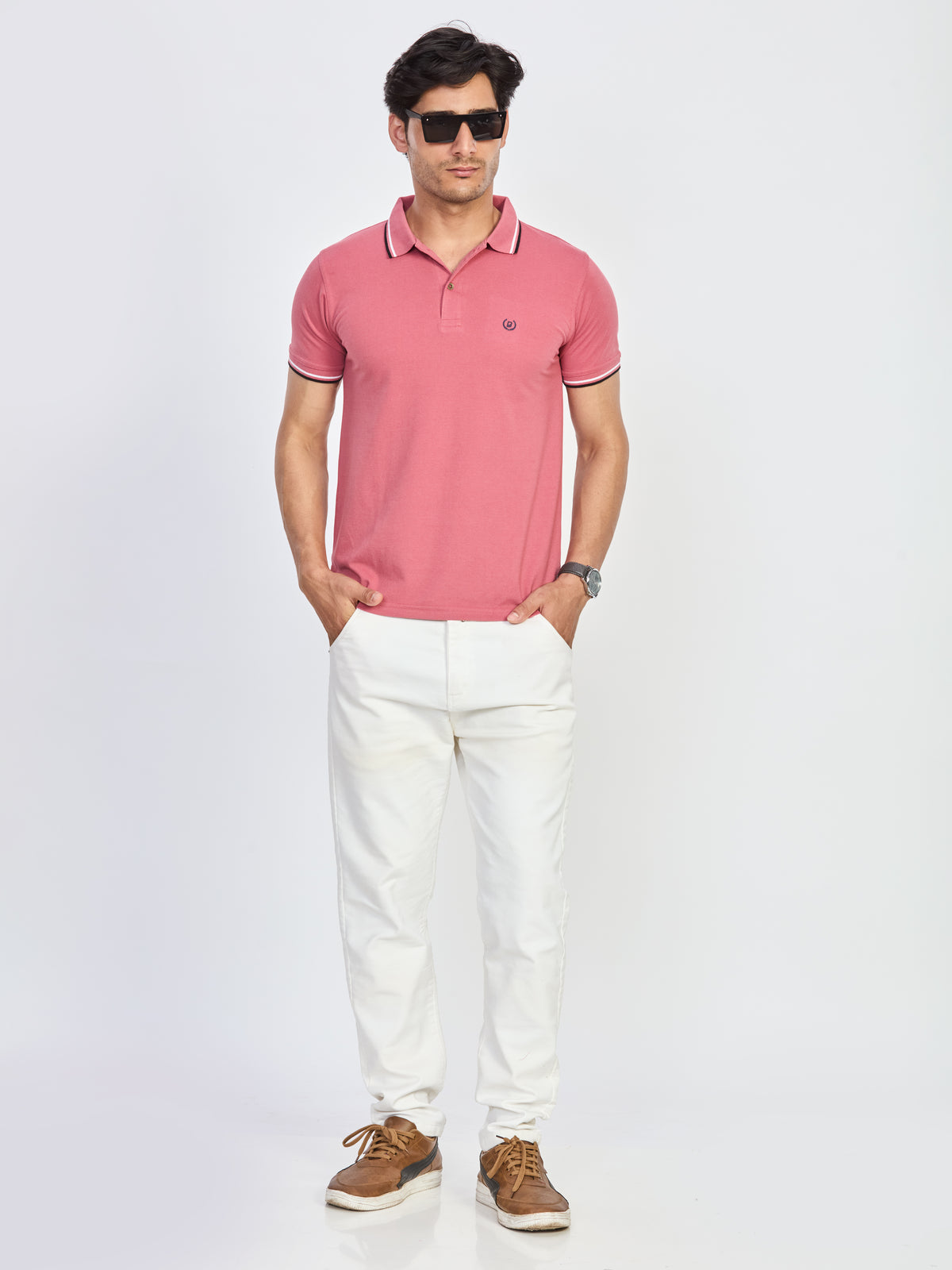 Polo Neck T-shirt Without Pocket