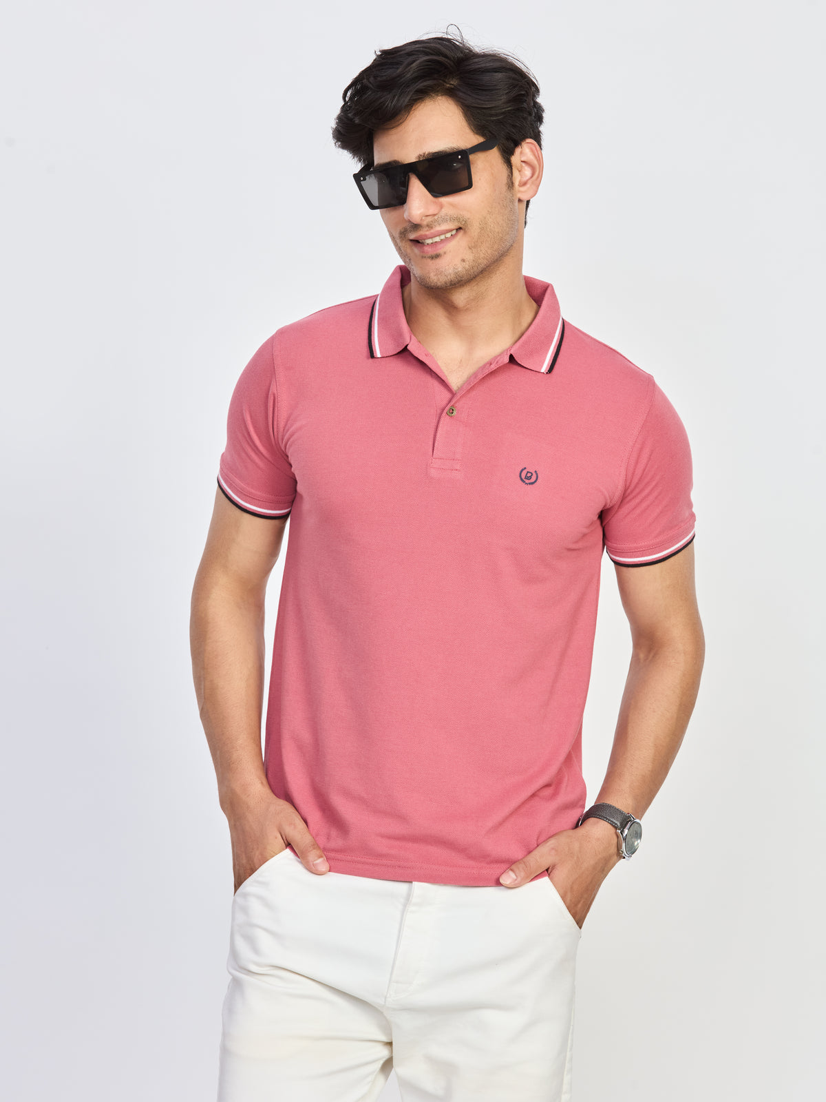 Polo Neck T-shirt Without Pocket
