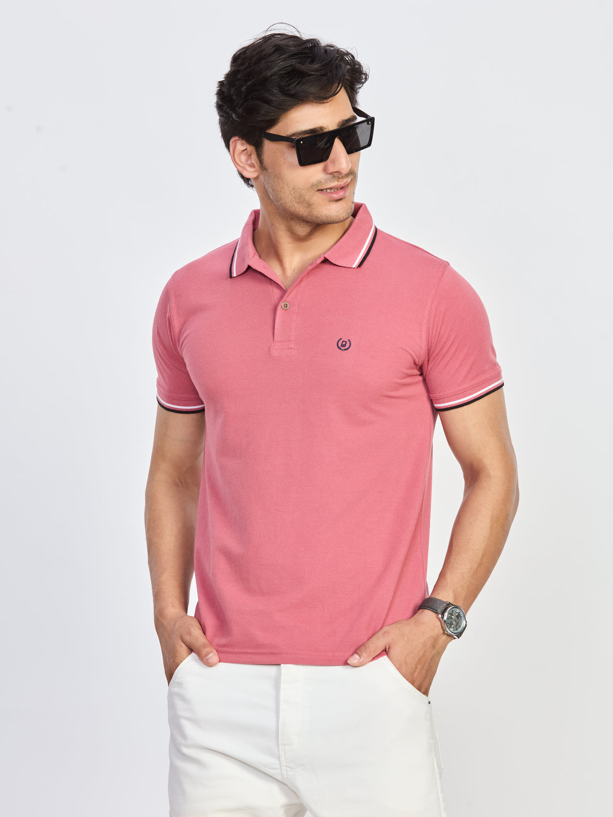 Polo Neck T-shirt Without Pocket
