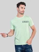 Mint Printed Round Neck T-Shirt