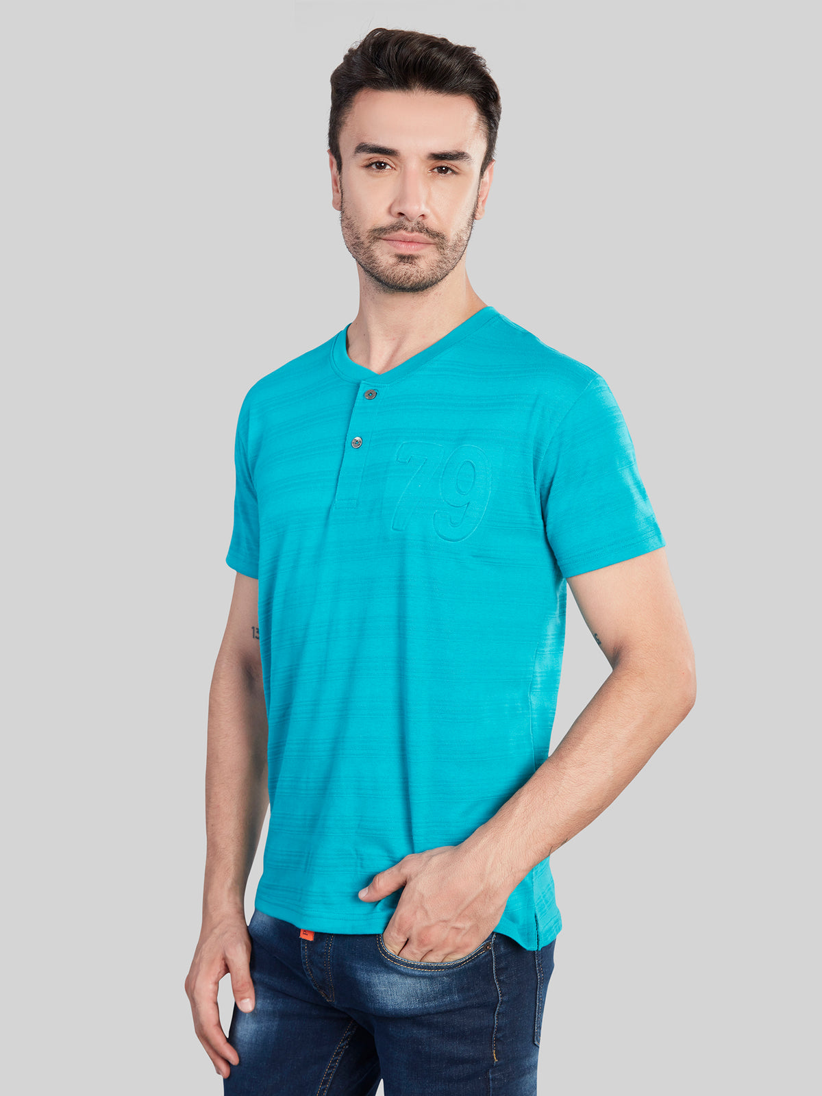 Mint Henly Neck T-Shirt
