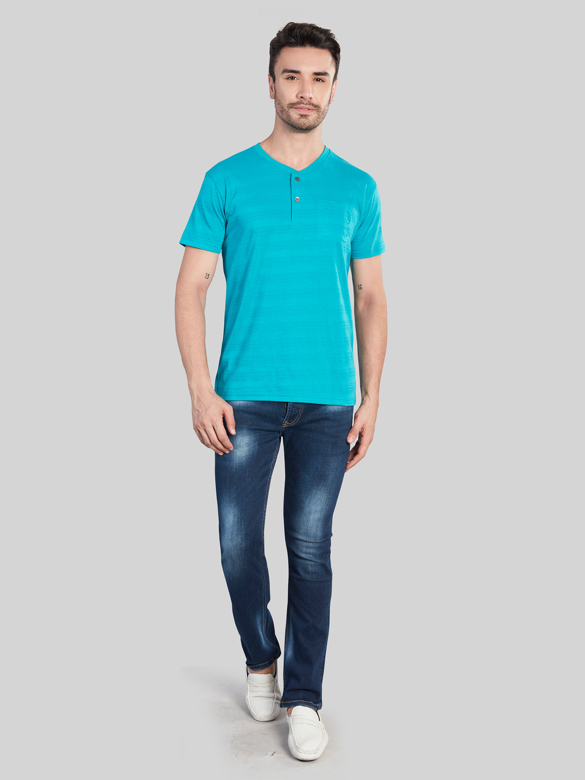 Mint Henly Neck T-Shirt