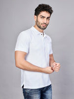White Polo Neck T-Shirt