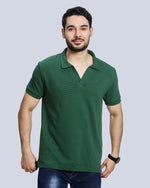Green Polo Neck T-Shirt