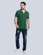 Green Polo Neck T-Shirt