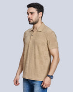 Checked Polo Neck T-Shirt