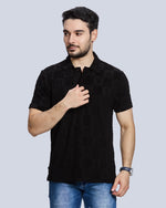 Checked Polo Neck T-Shirt