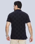 Checked Polo Neck T-Shirt