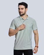 Pista Striped Polo Neck T-Shirt