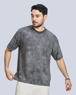 Round Neck Drop Shoulder Polyester T-Shirt