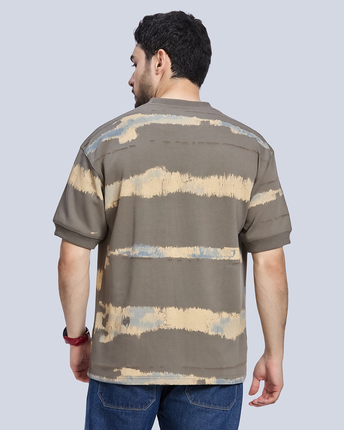 Round Neck Drop Shoulder Cotton T-Shirt