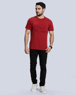 Rust Design Round Neck Cotton T-Shirt