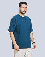 Airforce Round Neck Drop Shoulder Cotton T-Shirt