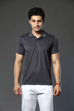 Printed Polo Neck T-Shirt