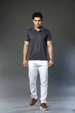Printed Polo Neck T-Shirt