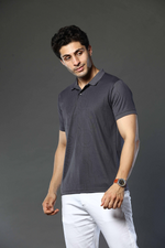 Printed Polo Neck T-Shirt