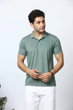 Printed Polo Neck T-Shirt