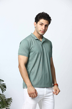 Printed Polo Neck T-Shirt