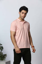 Printed Polo Neck T-Shirt