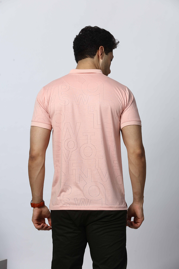 Printed Polo Neck T-Shirt