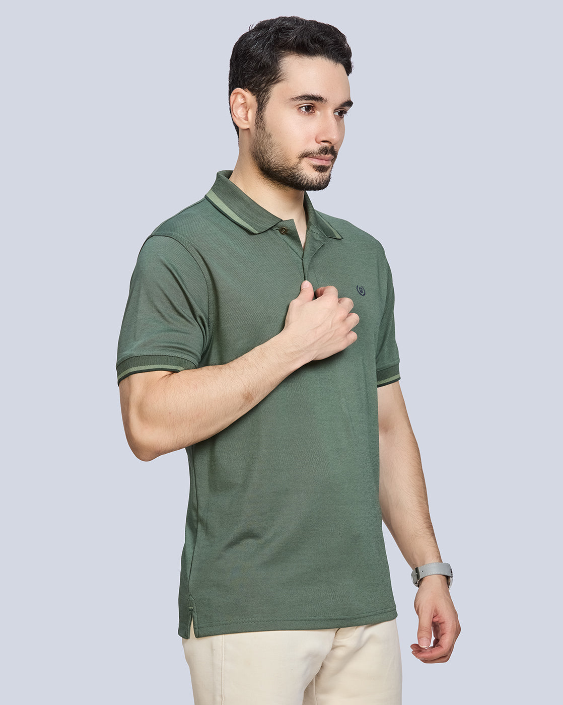 Interlock Polo Neck T-Shirt