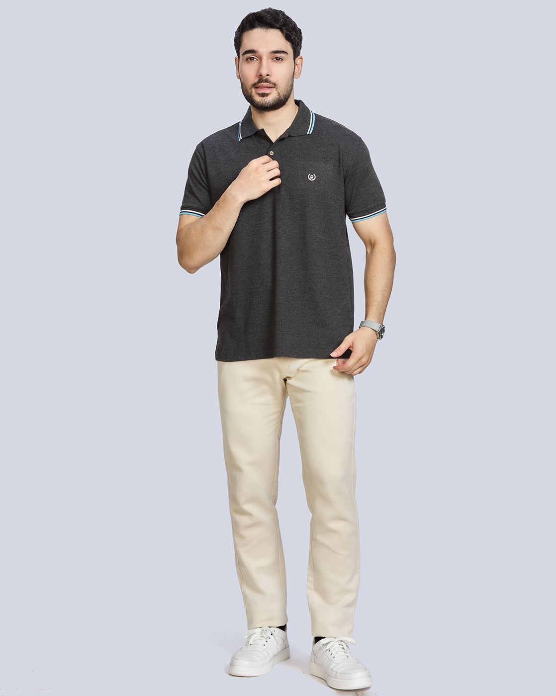 Polo Neck T-Shirt Without Pocket