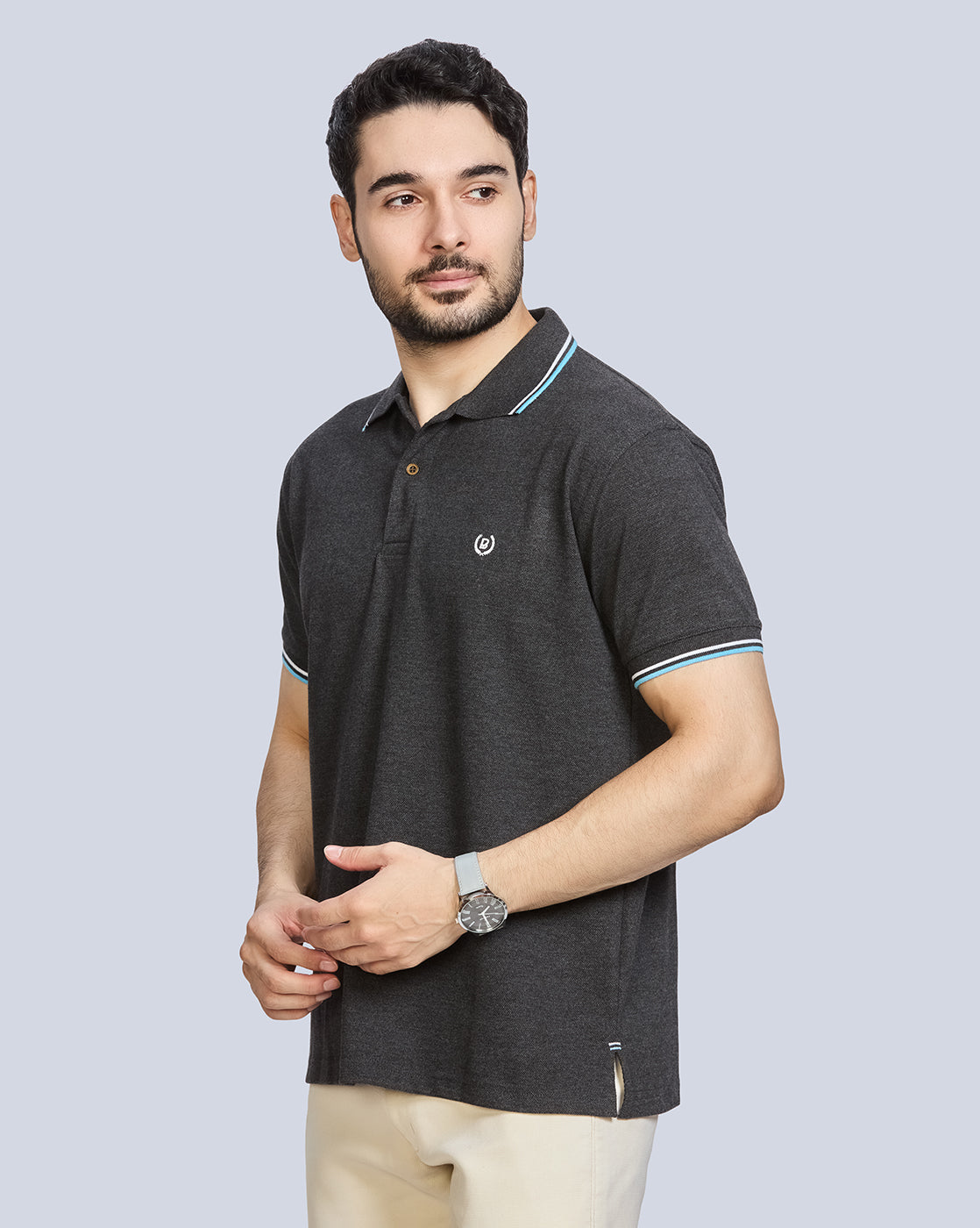 Polo Neck T-Shirt Without Pocket